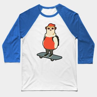 Meerkat as Skater with Skateboard Baseball T-Shirt